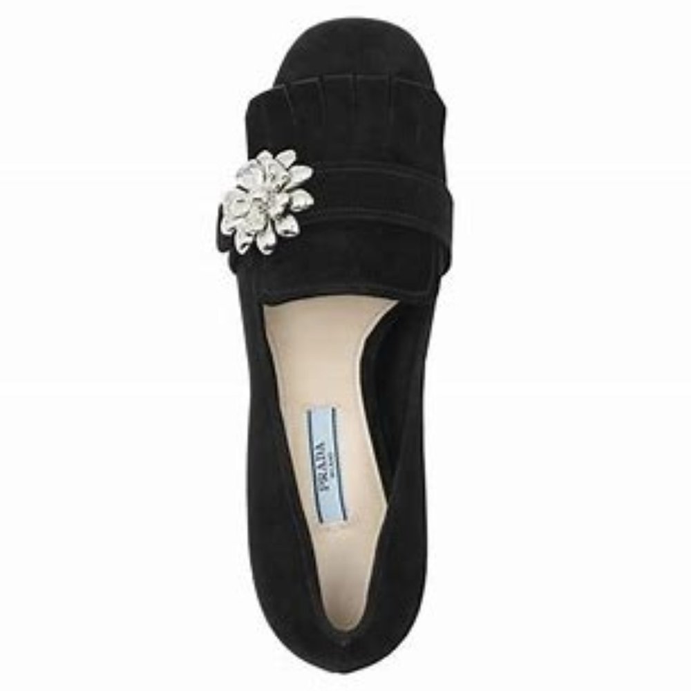 PRADA Suede heels in black NEW Size EU 40/US 10 - Picture 5 of 14